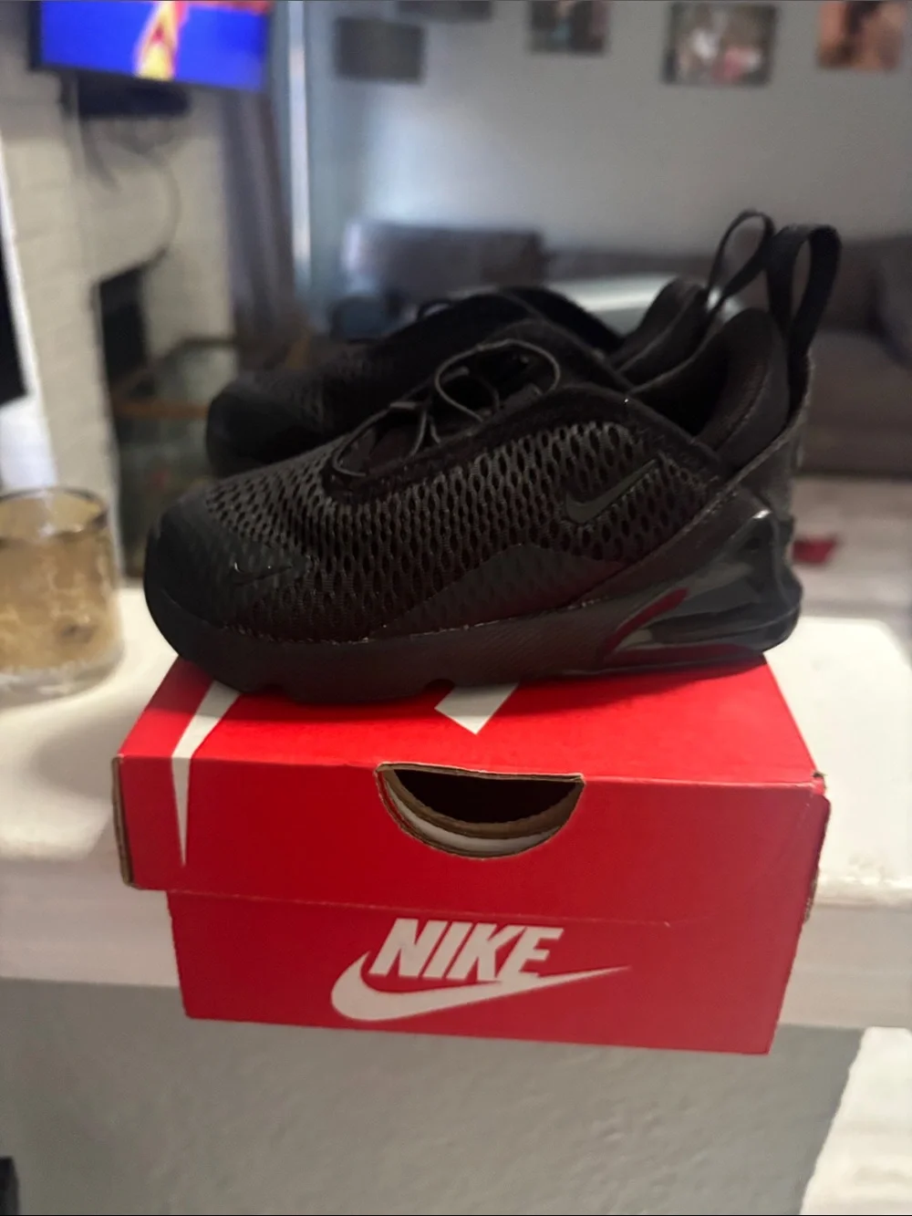 Nike Kids Black Mesh Slip-On Sneakers